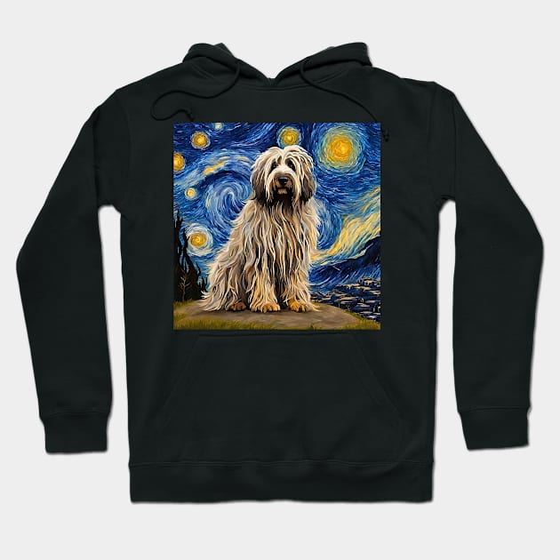 Bergamasco Sheepdoggy Night Hoodie by Doodle and Things